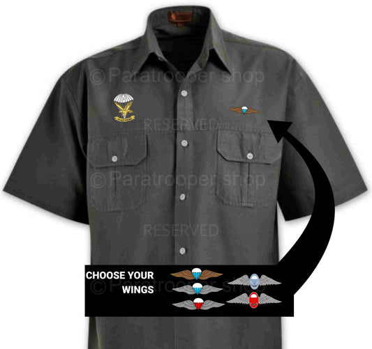 1 Parachute Battalion Bush Shirt, choose your wings - BUSH-01 1 PBN Paratrooper Shop