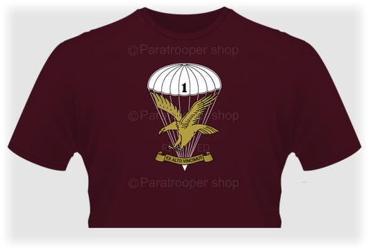 1 Parachute Battalion T Shirt - 1 PBN Center Emblem TBAT-10 Paratrooper Shop