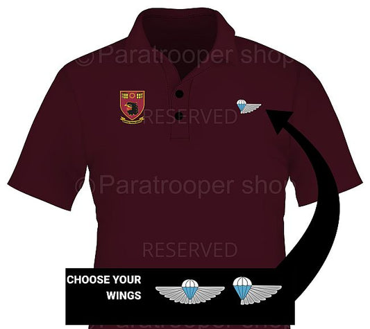 101 Air Supply Unit Golf Shirt, choose your wings - 101 ASU GW Paratrooper Shop