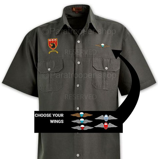 3 Parachute Battalion Bush Shirt, choose your wings - BUSH 3 PBN W Paratrooper Shop