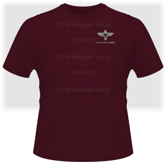 44 Maroon T-shirt - 44 ParaReg T EMB Paratrooper Shop