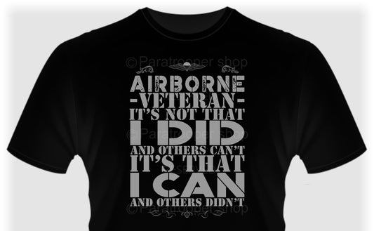 Airborne Veteran Tee- Custom TEE-102 Paratrooper Shop
