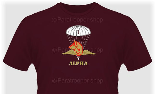 Alpha Company T-Shirt - Alpha Centred Emblem TBAT-10 Paratrooper Shop