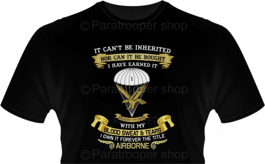 Can't Be Inherited t-shirt - Custom TEE-79 Paratrooper Shop