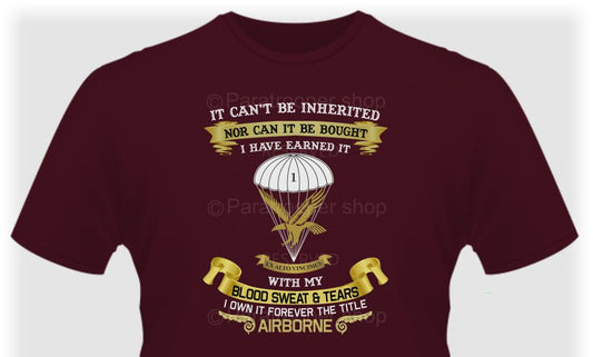 Can't Be Inherited t-shirt - Custom TEE-79 Paratrooper Shop