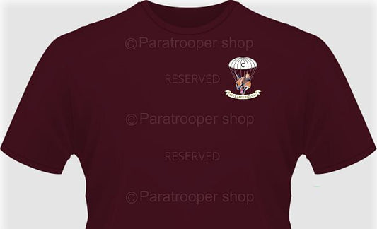 Charlie Company Maroon T-shirt - Charlie TBAT-08 Paratrooper Shop