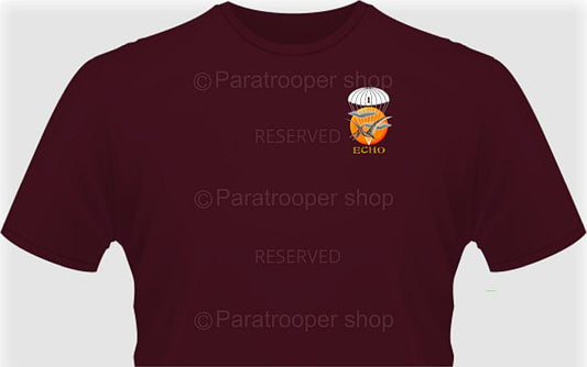 Echo Company Maroon T-shirt - Echo TBAT-08 Paratrooper Shop