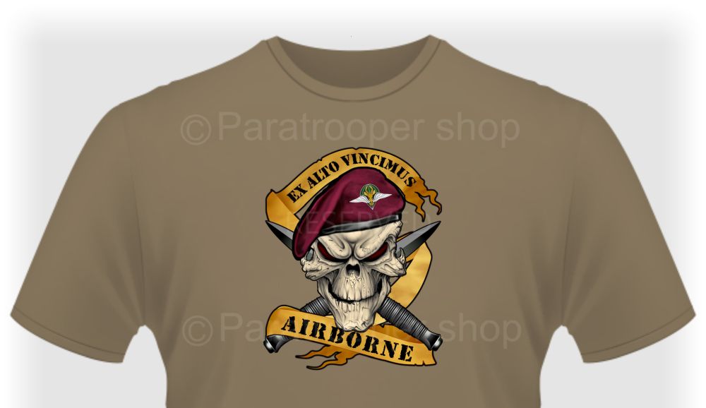 Ex Alto Vincimus Airborne Skull - Custom TEE-34 Paratrooper Shop