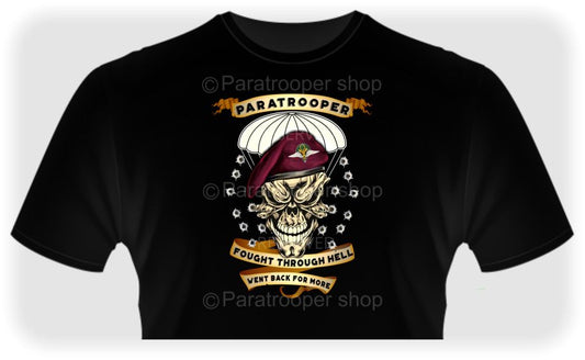 Fought Through Hell Paratrooper Tee - Custom TEE-40 Paratrooper Shop
