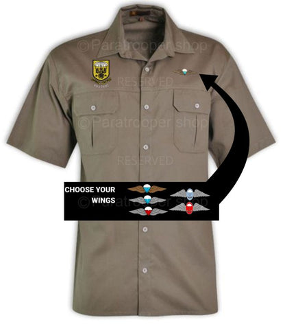Foxtrot Company Bush Shirt, choose your wings - BUSH-01 FW Paratrooper Shop