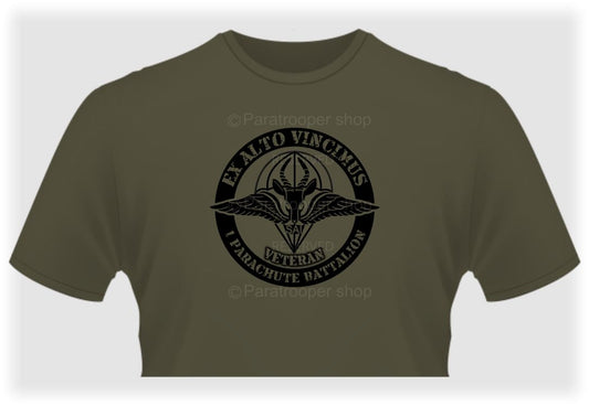 Olive Green Combat T-Shirt Moth Disk - Custom TEE-81 Paratrooper Shop
