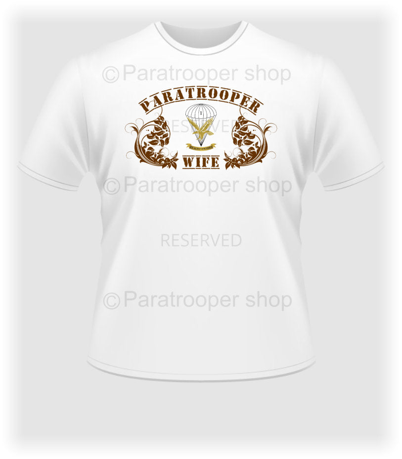 Paratrooper Wife T-shirt - Family TEE-32 Paratrooper Shop