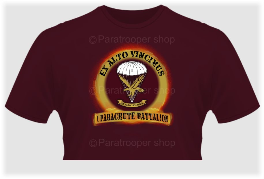 TEE-35 1 Parachute Battalion Disk Custom T-shirt Paratrooper Shop