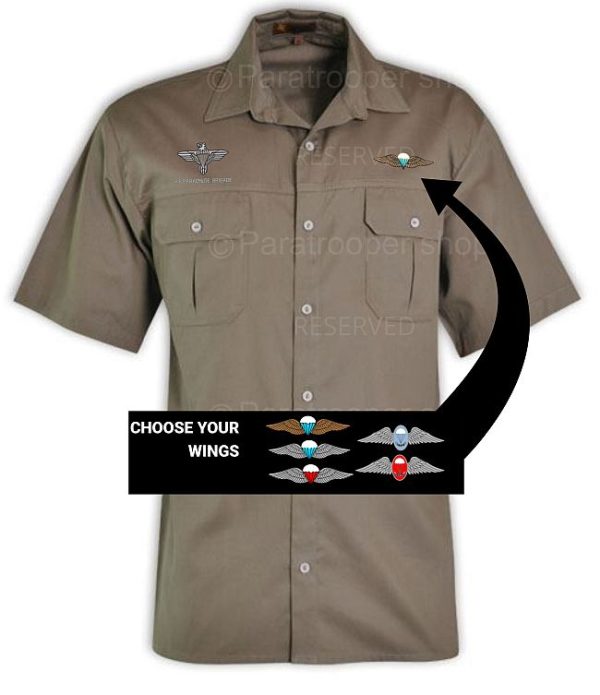 44 Parachute Brigade Bush Shirt, choose your wings - BUSH-01 44 ParaBrig - Image 2