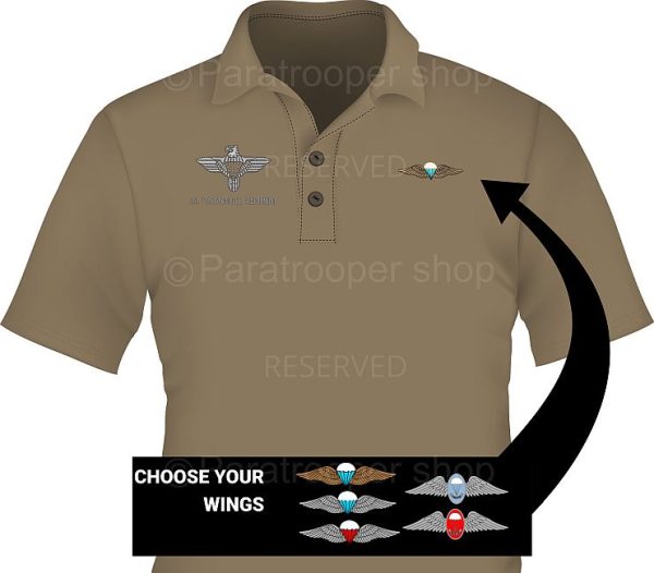 44 Parachute Regiment Golf Shirt (wings) - 44PRGW - Image 2